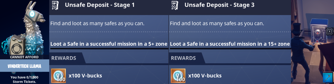 mutant storm v buck missions and llama - fortnite love storm event